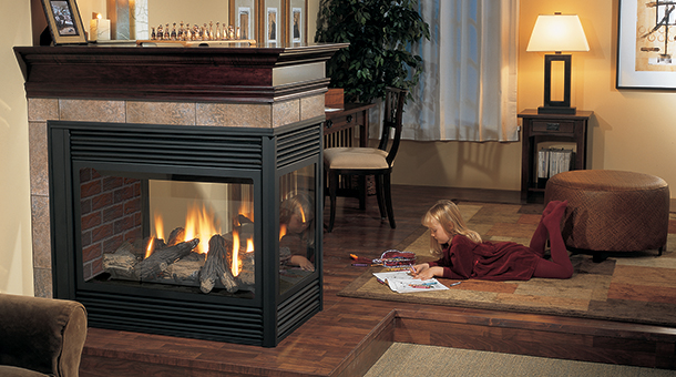 Regency Panorama® P121 Two Sided Gas Fireplace
